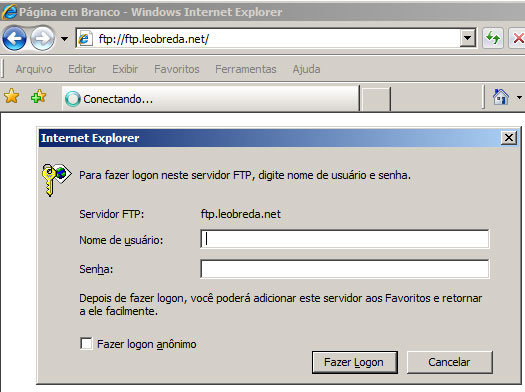 Acessando ftp