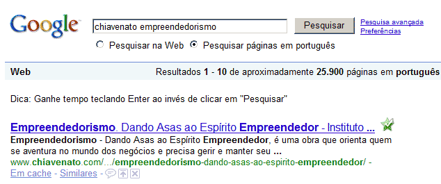 Pagerank - Empreendedorismo - Idalberto Chiavenato